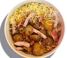 Картошка с копченой курицей