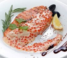 Семга под икорной шубой