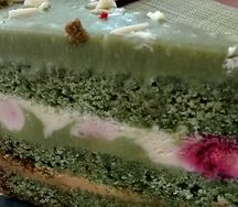 Торт Фисташка с малиной