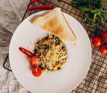 Рапан с овощами