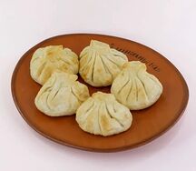 Жареные хинкали из телятины и свинины