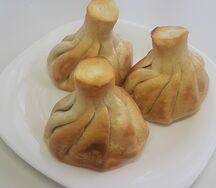 Жареные хинкали с говядиной и свининой