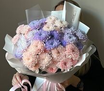 Монобукет хризантем Акварель