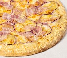 Карбонара на пышном тесте 