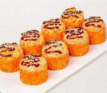 Запеченный ролл с угрем и лососем