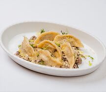 Куньдюбы с грибами в сливочном соусе