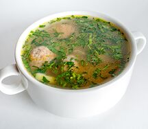 Суп картофельный с фрикадельками