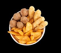 Саб бокс Картофельные дольки, сырные палочки, фрикадельки из индейки