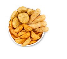 Саб-бокс Картофельные дольки, наггетсы куриные и сырные палочки