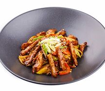 Удон со свининой терияки