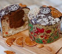 Кулич с шоколадной начинкой