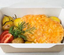 Курица с сыром и мини-картофелем