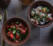 Овощной салат с оливковым маслом