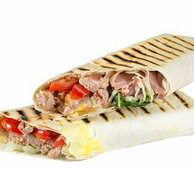 Шаурма со свининой в сырном лаваше