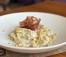 Паста с горгонзолой и пармой