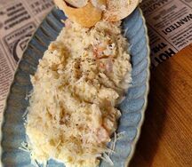 Скрембл с креветками