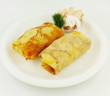 Блинчики с курицей и грибами