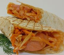 Сарделька из говядины в лаваше 