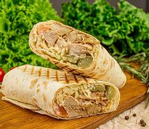 Большая шаурма с курицей