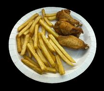 Картошка фри и куриные крылышки S