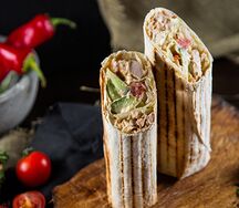 Со сливочно-чесночным соусом и свининой мини