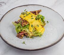 Вафли из кабачка и картофеля Крок-месье