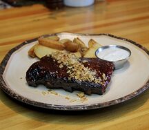 Свиные ребрышки с мини-картофелем (BBQ/Texas)