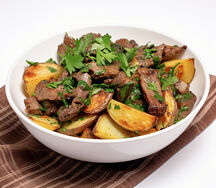 Печень с картошкой