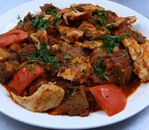 Сач тава с курицей