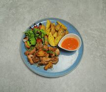 Куриное бедро с шампиньонами