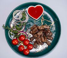 Куриные сердечки