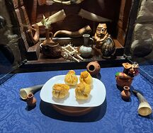 Жареные хинкали с говядиной и бараниной