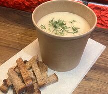 Суп-пюре сырный с сухариками