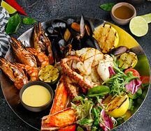 Морепродукты на гриле