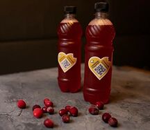 Клюквенный морс собственного приготовления