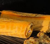 Шаурма с курицей на мангале 