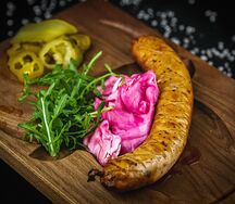 Куриная колбаска с сыром и зеленью