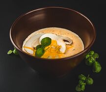 Сырный суп с грибами