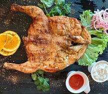 Цыплёнок-корнишон на мангале 