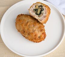 Зразы со шпинатом и грибами
