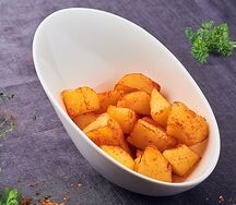 Обжаренный отварной картофель
